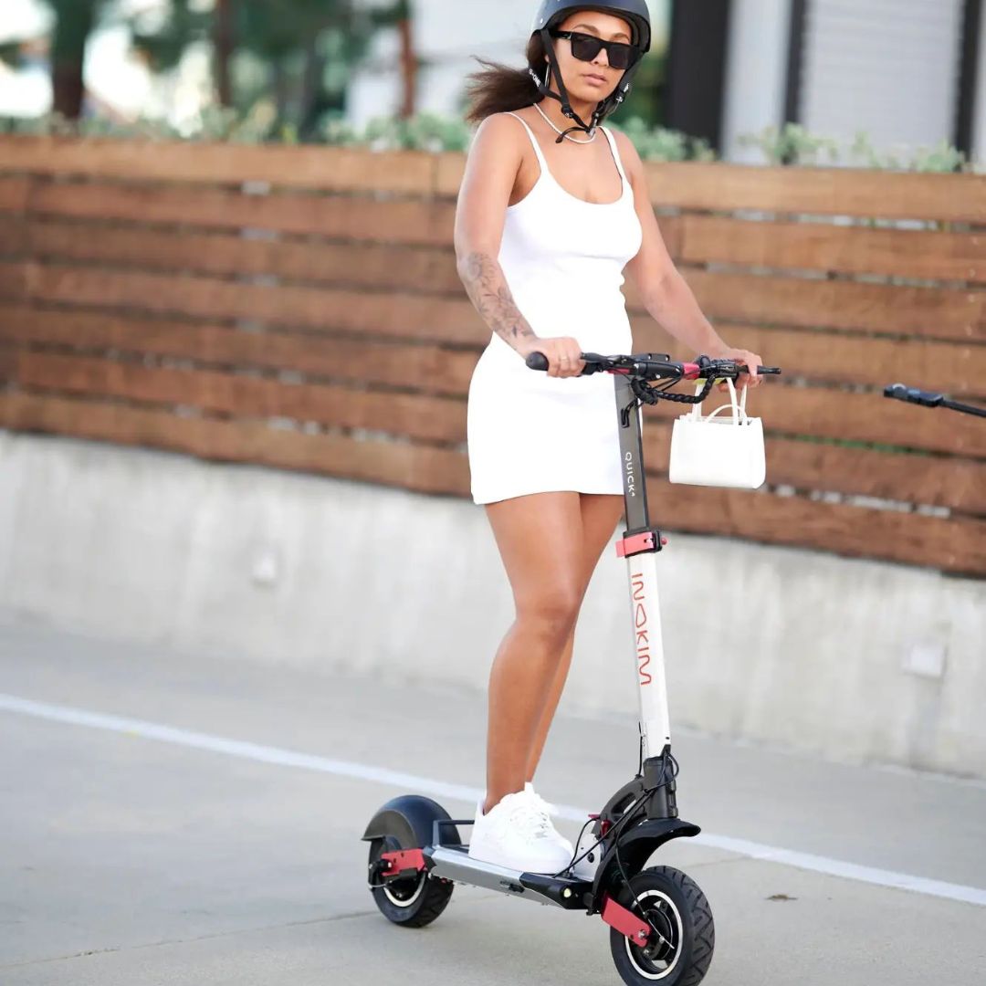 INOKIM - Quick4 Super Scooter w/44 miles Max Operating Range & 25 mph Max Speed - Silver - Excellent Condition