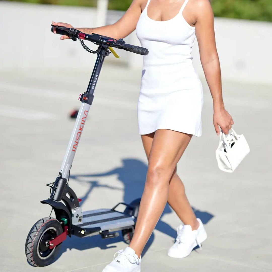 INOKIM - Quick4 Super Scooter w/44 miles Max Operating Range & 25 mph Max Speed - Silver - Excellent Condition