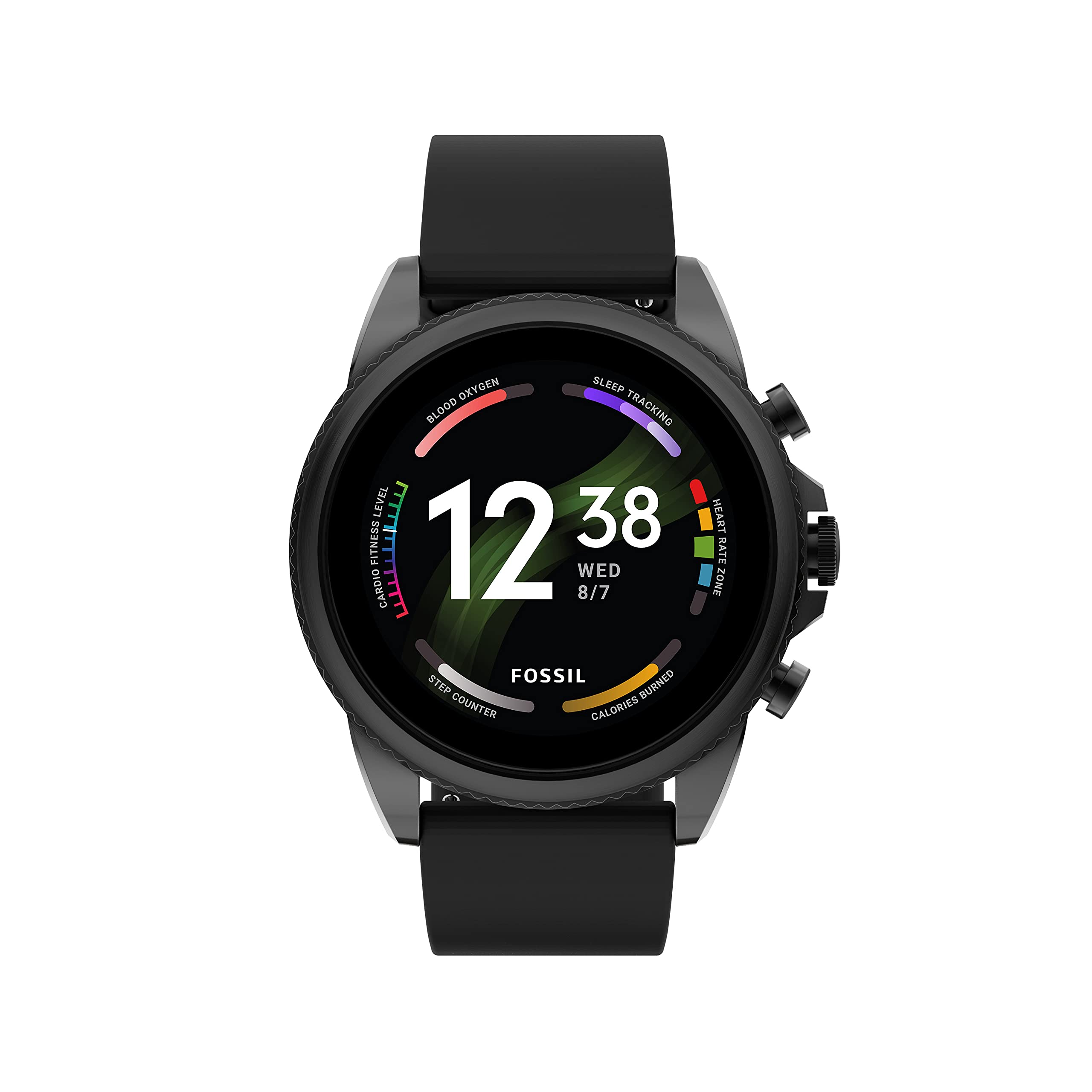 Fossil Gen 6 Smartwatch 44mm Black Silicone Black FTW4061V R3NEW