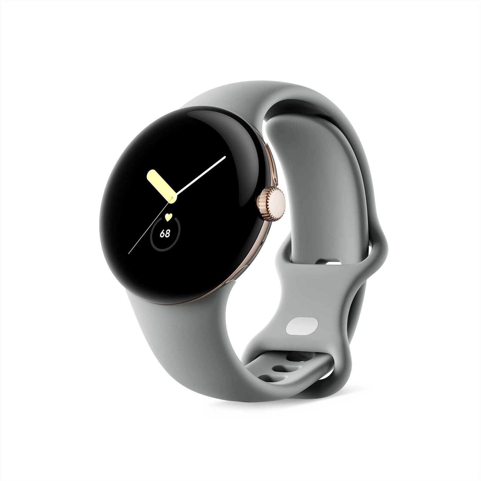 Verizon Google Pixel Watch Champagne Gold Case Hazel Active Band GA0 R3NEW