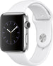 Apple Watch Series 2 42mm Stainless Steel Case White Sport Band -MNPR2LL/A