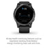 Garmin vivoactive 4 GPS Smart Watch in Slate Stainless Steel Bezel Black - 010-02174-11