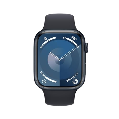 Apple Watch Series 9 GPS + Cellular 45mm Midnight Aluminum Case with Midnight Sport Band - M/L - MRMD3LW/A