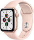 Apple Watch SE (GPS, 44mm) - Gold Aluminum Case with Pink Sand Sport Band (Renewed)