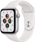Apple Watch SE - GPS + Cellular - 40mm Aluminum Case Silver - White Sport Band