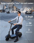 OKAI - Ceetle Pro Electric Scooter with Foldable Seat w/35 Miles Max Range & 15.5mph Top Speed - Black - EA10C-BLACK