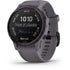 Garmin fenix 6 Multisport GPS Smartwatch 42mm, Solar, Amethyst Steel Shale Gray Band - 010-02409-14