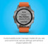 Garmin - fēnix 6 Sapphire 33mm  - Titanium With Ember Orange Band - 010-02158-13