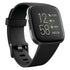 Fitbit Versa 2 - 40mm Aluminum Case - Carbon w Black Silicone Band - FB507BKBK