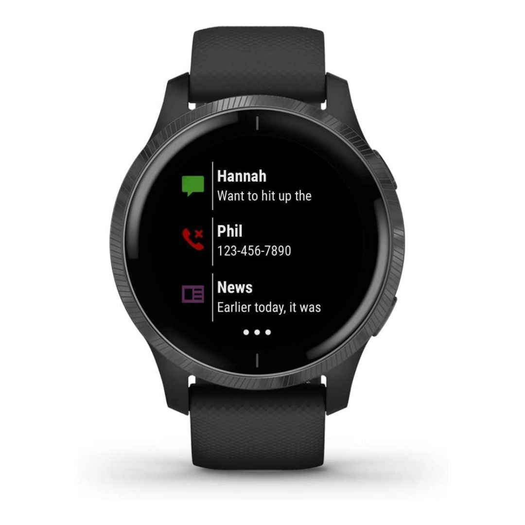 Garmin Venu GPS Smartwatch 43mm Fiber-Reinforced Polymer - Black - 010-02173-11