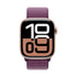 Apple Watch Series 10 (GPS+Cellular) 42mm Rose Gold Aluminum Case with Plum Sport Loop Band - MWXC3LW/A