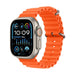 Apple Watch Ultra 2 (GPS + Cell) 49mm Titanium Case w/ Orange Ocean Band (NO Blood Oxygen) - MREH3LW/A