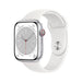 Apple Watch Series 8 (GPS) 41mm  Aluminum Case with White Sport Band - S/M - Silver - MP6L3LL/A