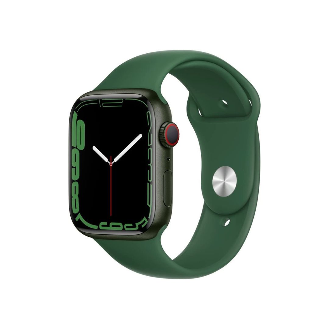 Apple Watch Series 7 (GPS, 41MM) - Green Aluminum Case with Clover Sport Band - MKN03LL/A