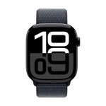Apple Watch Series 10 (GPS+Cellular) 46mm Jet Black Aluminum Case w/ Ink Sport Loop - MWY53LW/A
