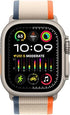 Apple Watch Ultra 2 GPS + Cell 49mm Titanium Case with Orange/Beige Trail Loop - S/M - MRF13LW/A