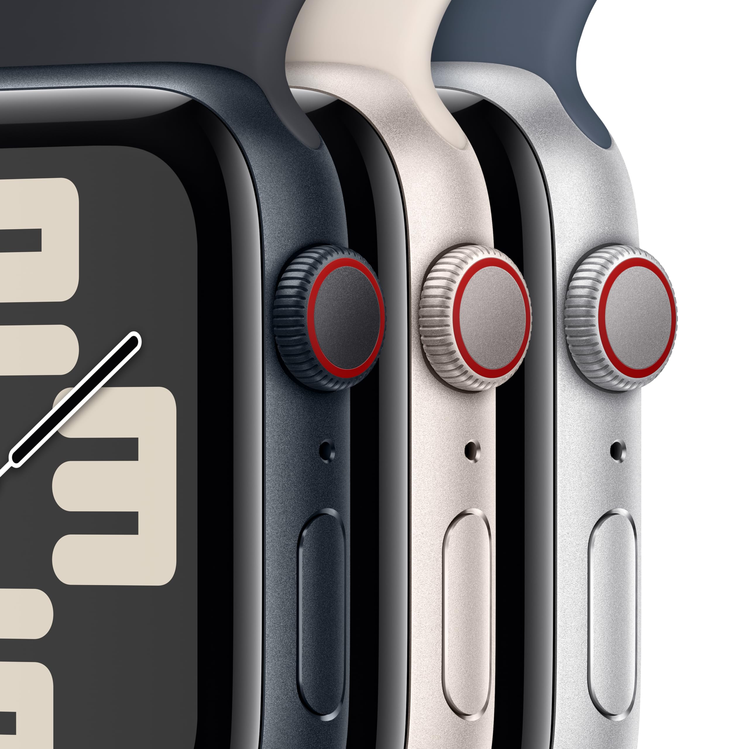 Apple Watch SE 2nd Generation (GPS + Cellular) 44mm Midnight Aluminum Case with Midnight Sport Loop