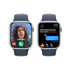 Apple Watch Series 9 (GPS + Cellular) – 45mm Silver Aluminum Case with Storm Blue Sport Band (M/L) – MRMH3LW/A