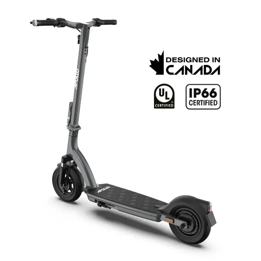 Apollo - Air 2024 Premium Electric Scooter w/43 mi Max Range & 21 mph Max Speed - Space Gray - Excellent Condition