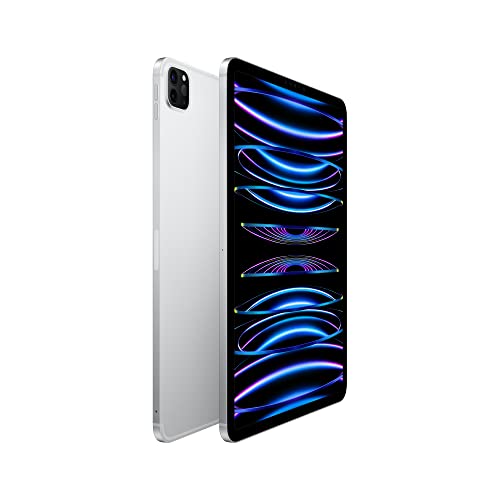 Apple iPad Pro (11-inch, 4th Gen, 2022) – M2 Chip – 256GB – Wi-Fi + Cellular – Silver – MP583LL/A