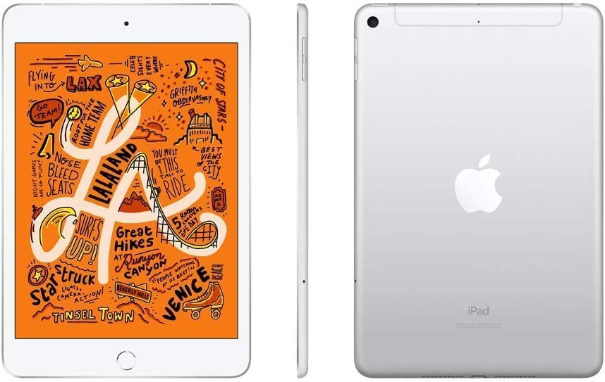 Apple iPad Mini (5th Generation, 2019) – 7.9" Wi-Fi + Cellular – 256GB – Silver – MUXN2LL/A