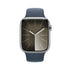 Apple Watch Series 9 GPS + Cellular 45mm Silver Stainless Case with Storm Blue Sport Band - M/L - MRMP3LL/A