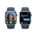 Apple Watch Series 9 (GPS + Cellular) 41mm Silver Stainless Steel Case w/ Storm Blue Sport Band - S/M - MRJ23LL/A