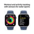 Apple Watch Series 10 (GPS + Cellular) 46MM Silver Aluminum Case W/ Denim Sport Band - M/L