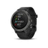 Garmin Vivoactive 3 43mm Slate Stainless Steel with Black Case w/ Black Silicone Band - 010-01769-11