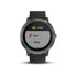 Garmin Vivoactive 3 43mm Slate Stainless Steel with Black Case w/ Black Silicone Band - 010-01769-11