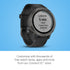 Garmin Vivoactive 3 43mm Slate Stainless Steel with Black Case w/ Black Silicone Band - 010-01769-11