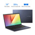 Asus Vivobook M413DA-WS51 – 14" FHD – Ryzen 5 3500U – 8GB RAM – 256GB SSD – Black