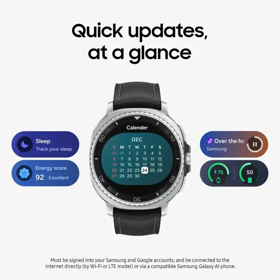 Samsung Galaxy Watch8 Classic 46mm BT - Stainless Steel - Black(2025) - SM-L500NZKAXAA