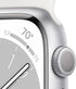 Apple Watch Series 8 (GPS) 41mm  Aluminum Case with White Sport Band - S/M - Silver