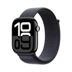 Apple Watch Series 10 (GPS+Cellular) 42mm Aluminum Case with Ink Sport Loop - Jet Black - (2024)