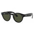 Ray-Ban Stories Round - 48-23mm - Glossy Black w/ G-15 Dark Green Lenses