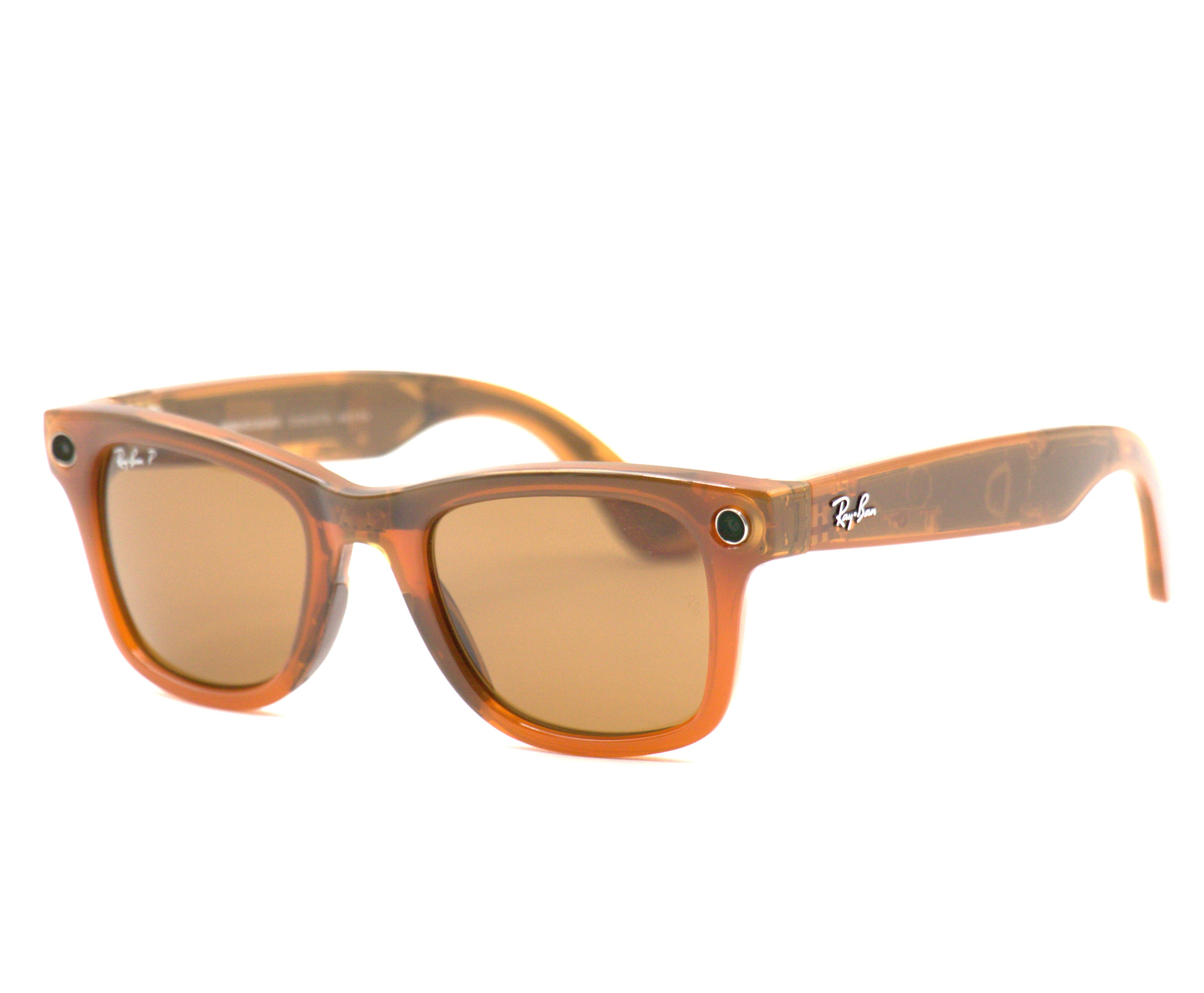 Ray-Ban Meta Wayfarer Smart Glasses: Polarized Brown - Standard Fit (Regular Size)