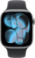 Apple Watch Series 11 (GPS+Cell) 46mm Space Gray Aluminum Case w/ Black Sport Band - M/L