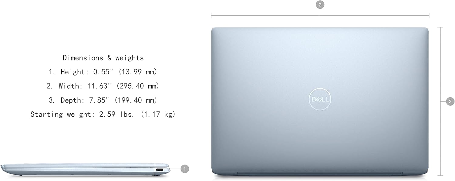 Dell XPS 13 9315 - FHD+ - i7-1250U - 16GB RAM - 512GB SSD - Sky Blue