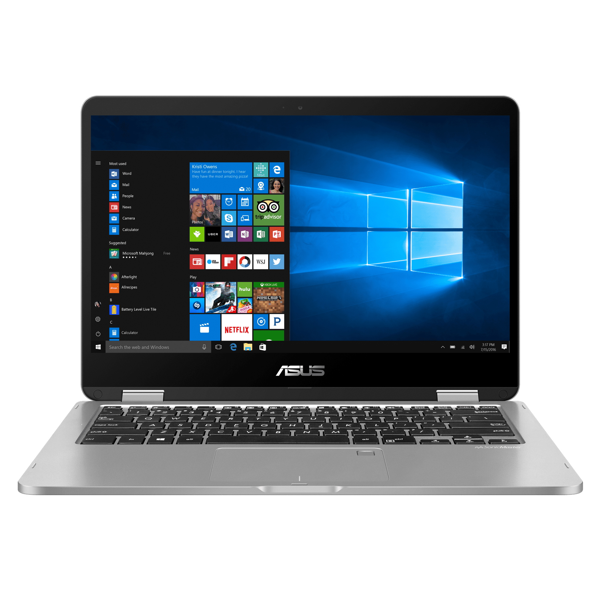 ASUS VivoBook Flip 14 2-in-1 Laptop 14" FHD Touch i3 4GB RAM 128GB SSD Win 10 S