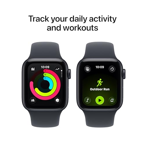Apple Watch SE 3 (GPS+Cellular) 40mm Aluminum Case with Midnight Sport Band - S/M - Midnight - (2025)