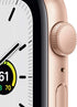 Apple Watch SE (GPS, 44mm) - Gold Aluminum Case with Pink Sand Sport Band (Renewed)
