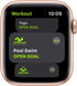 Apple Watch SE (GPS, 44mm) - Gold Aluminum Case with Pink Sand Sport Band (Renewed)
