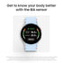 Samsung Galaxy Watch FE Aluminum Smartwatch 40mm LTE with Blue Band - Silver - (2024)