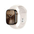 Apple Watch Series 10 (GPS+Cell) 42mm Gold Titanium Case with Starlight Sport Band - M/L
