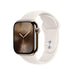 Apple Watch Series 10 (GPS+Cell) 42mm Gold Titanium Case with Starlight Sport Band - M/L