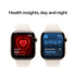 Apple Watch Series 10 (GPS+Cell) 42mm Gold Titanium Case with Starlight Sport Band - M/L