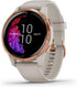 Garmin Venu 43mm Rose Gold Stainless Bezel w/ Sand Case and Band -010-02173-21