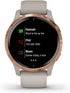 Garmin Venu 43mm Rose Gold Stainless Bezel w/ Sand Case and Band -010-02173-21
