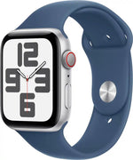 Apple Watch SE 2nd Gen (GPS+Cell) 44mm Silver Aluminum Case with M/L Denim Band